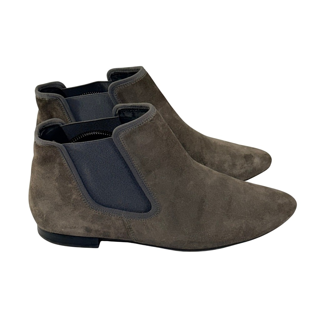 Paul Green Danni Boots Womens‎ 8 Grey Suede Chelsea Ankle Classic Minimalist